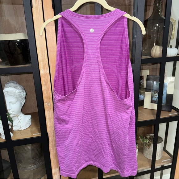 Lululemon Swiftly Tech Tank top Rugby Stripe Tonal Heather Ultra Violet workout - Picture 2 of 6